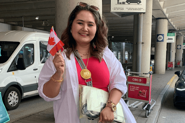 Healthcare provider arriving in Toronto